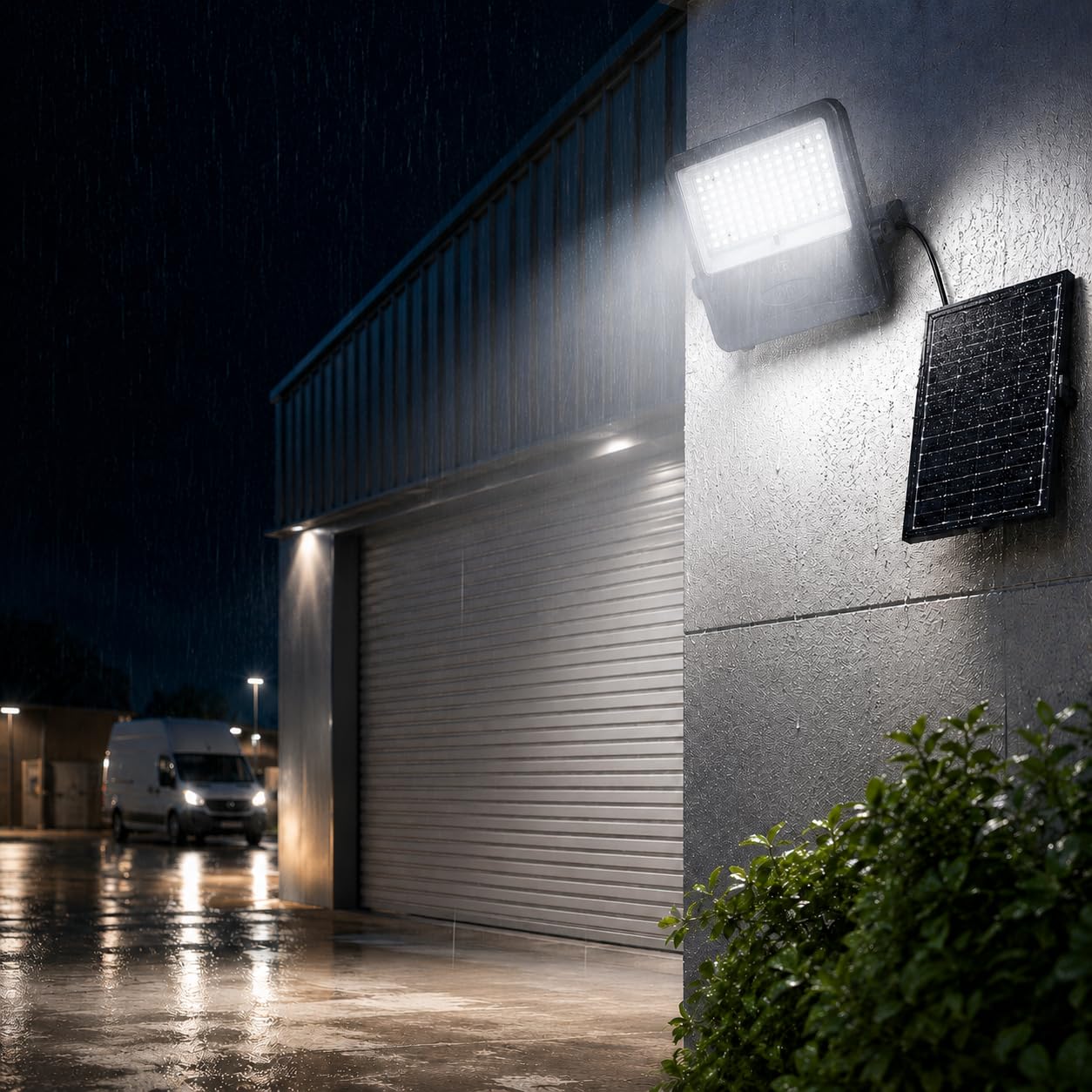 O.n ELYON 2500 Faro LED Solare da Esterno 2500 lm con Pannello Monocristallino 20W, IP65, 4000K, Telecomando, Timer, Batteria LiFePO, Parete