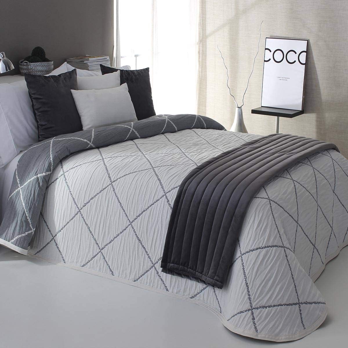 Reig Marti - Colcha Capa Damir - Cama 135 Cm - Color Gris C08