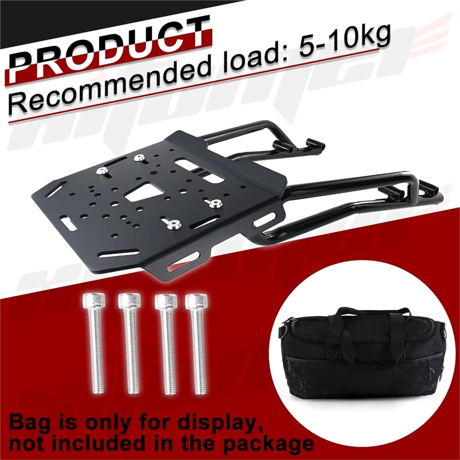 Replacement for Triumph Trident 660 2021-2025 Motorcycle Rear Luggage Cargo Rack Aluminum Top Plate Steel Support Bracket