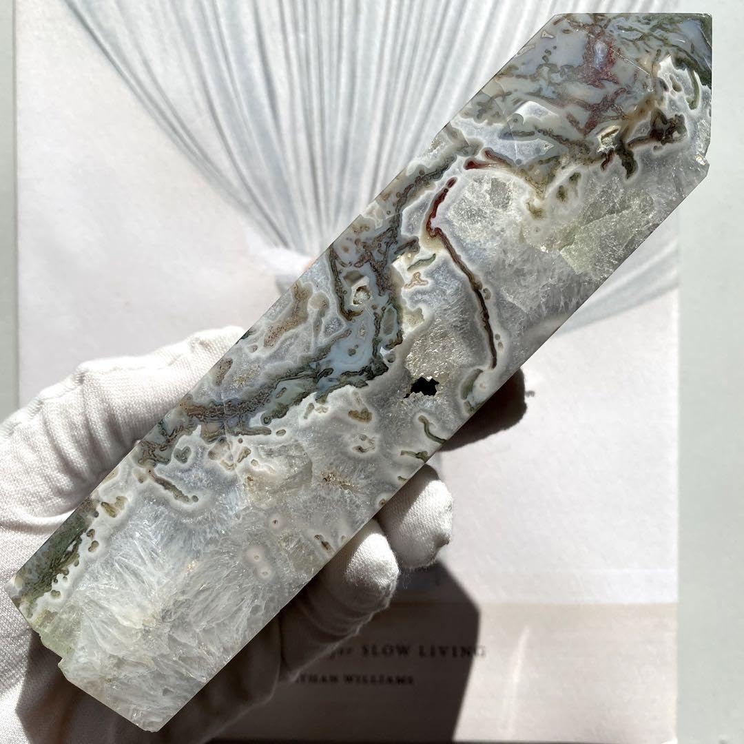 ◇特価◇モスアゲートのBIGタワー　天然石 モスアゲート タワー81◇ Moss Agate ◇天然石・鉱物
