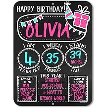 Birthday Milestone Chalkboard Style Reusable Customizable Sign, HDG-1015