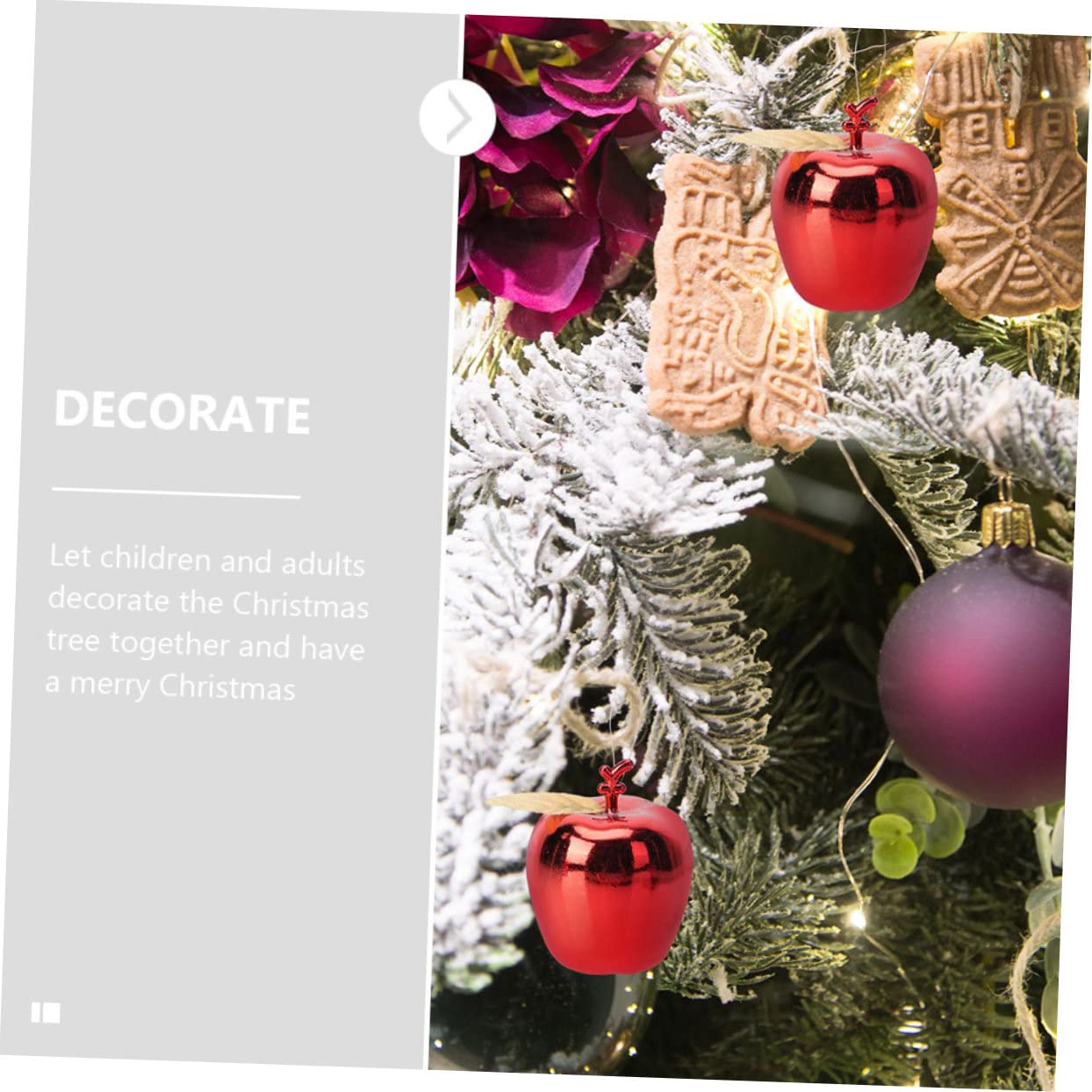 PRETYZOOM 72 STK Weihnachtsapfel-Anhänger weihnachtsdekoration drinnen Weihnachtsapfeldekor Kinder weihnachtsdeko christbaumanhänger hochzeitsgeschenk Hängende Anhänger Christbaumschmuck rot