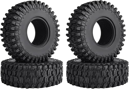 Miniatura 13 de HobbyPark Neumáticos de goma suave SCX24 1.0 Rock Crawler para 1/18 TRX4M Axial SCX24 Gladiator Bronco C10 JLU Deadbolt B17 Betty 1/18 1/24 RC