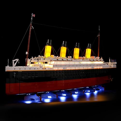 Miniatura 3 de BRIKSMAX Kit de iluminación LED para Creator Titanic, compatible con el modelo de bloques de construcción Lego 10294, no incluye el juego de Lego