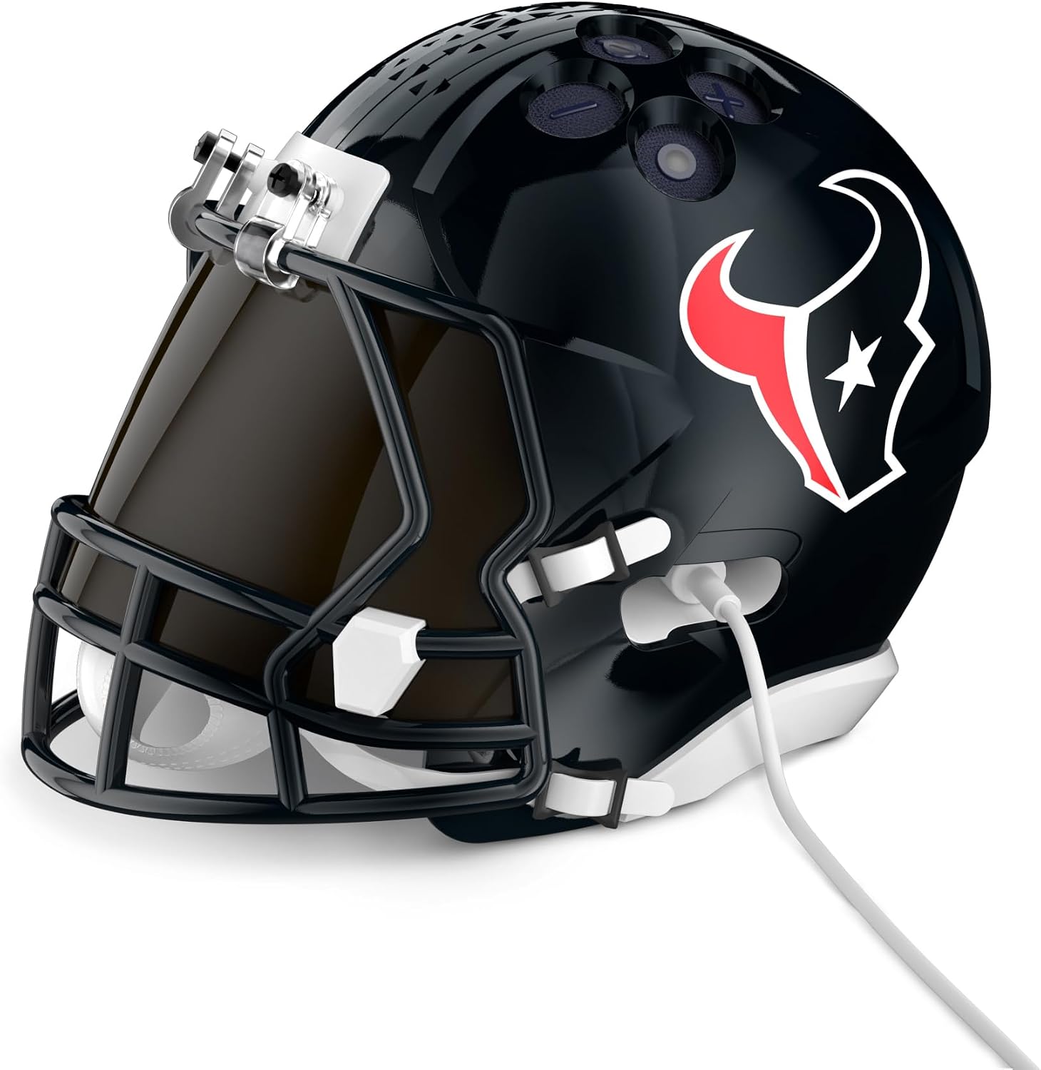 NFL Echo Dot Bundle: Includes Echo Dot | Deep Sea Blue and Limited-Edition NFL Helmet Stand | Houston Texans image 3