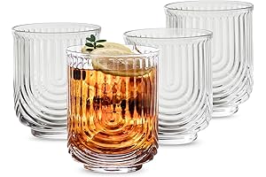 Vintage Glassware Set of 4 Arch Design Cups