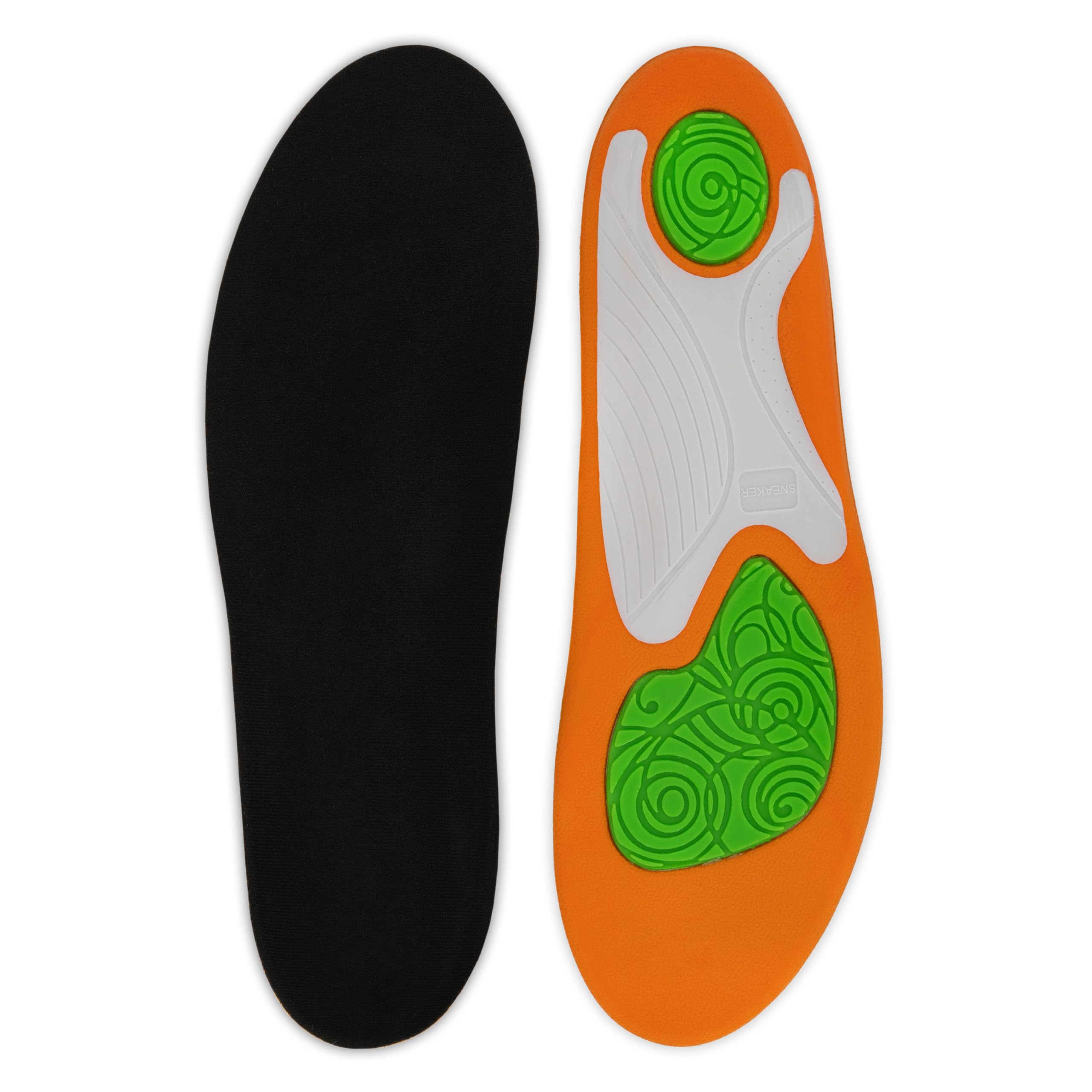 Wkładki Żelowe do Butów Bama Sneaker Gel Footbed - Wkładki do Butów Zapewniające Wygodę i Wsparcie dla Dorosłych do Butów Sportowych i Trampek 1 Para - 42/43 EUR