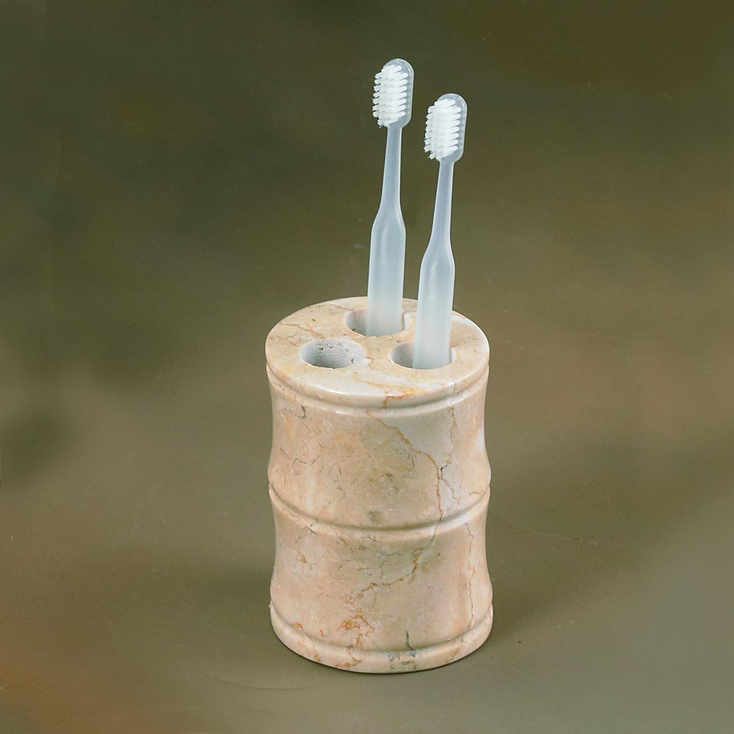 Creative Home Natural Champagne Marble Panda Collection Toothbrush Holder Makeup Brush Holder Organizer