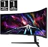 Monitor curvo de juego Samsung Odyssey Neo G9 (G95NC) de 57" doble 4K UHD 1000R, 240Hz, 1ms con DisplayPort 2.1, Quantum Mini-LED, DisplayHDR 1000, AMD FreeSync Premium Pro 3