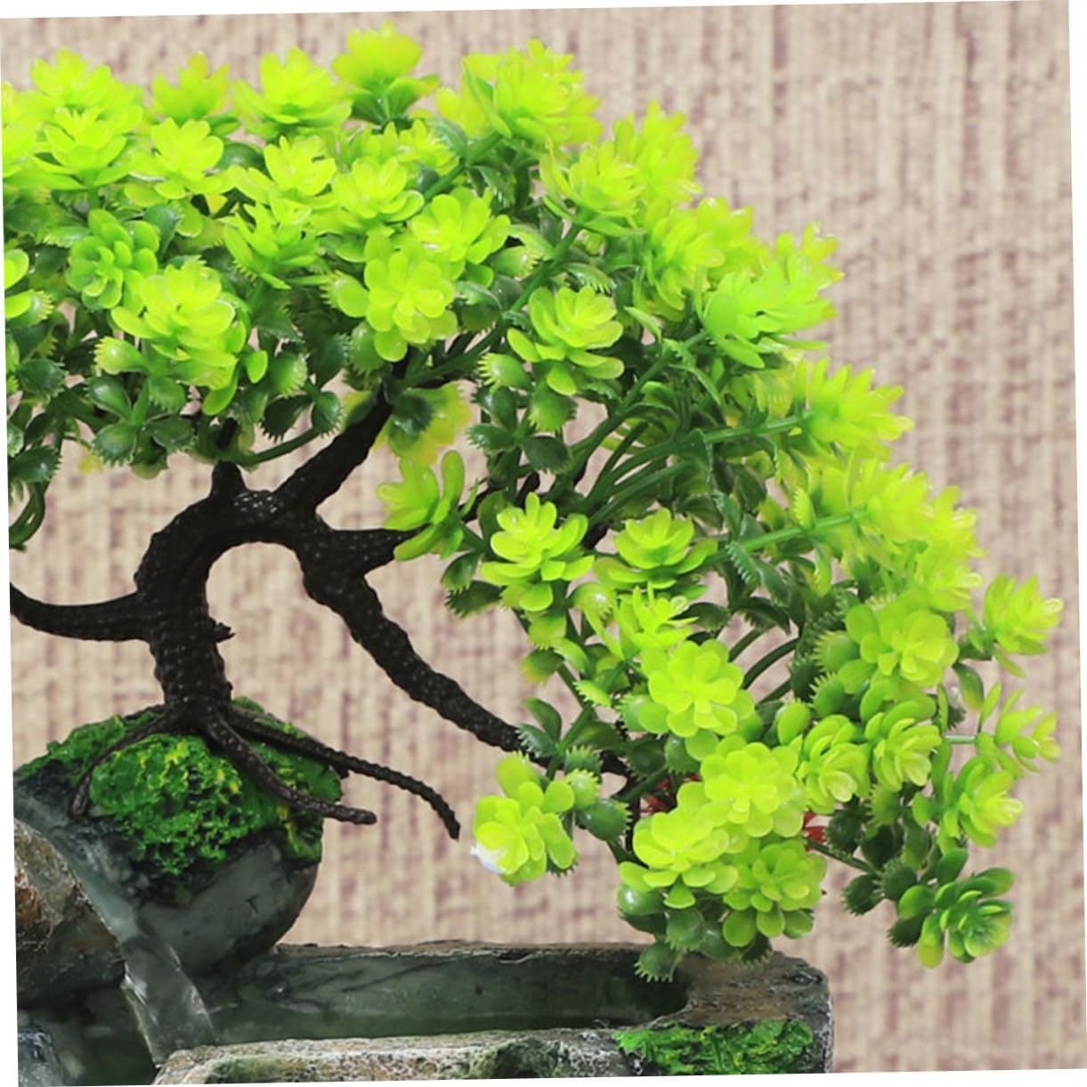 Zen Waterfall Desk Fountain for Decoration Artistic Indoor Tabletop Water Feature with Realistic Cascading Flow Calming Circulation Stylish Home and Office Ornament with US Plug