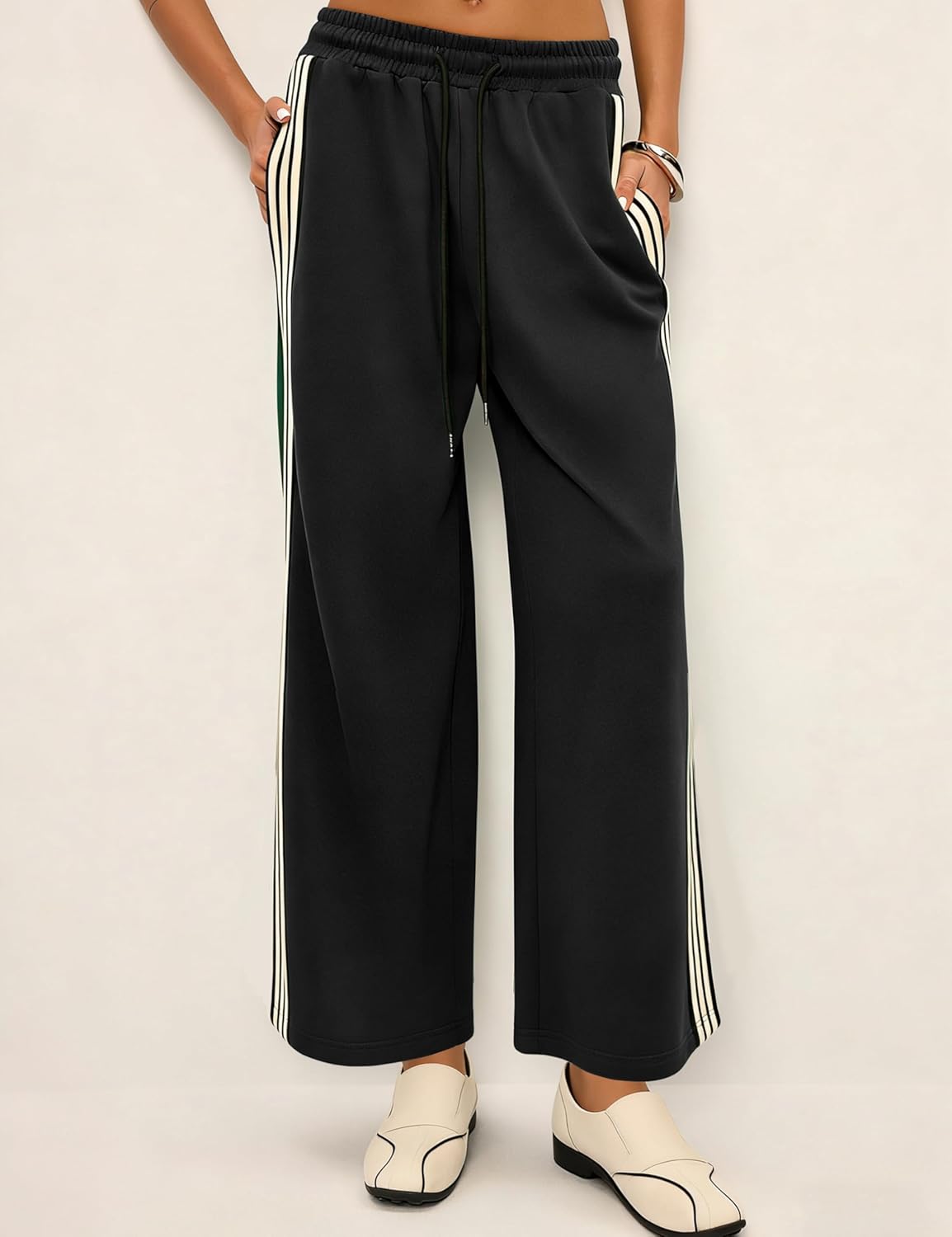 Lumister Women's High Waist Wide-Leg Track Pants with Pockets - Lightweight Quick-Dry Athletic Joggers for Comfort & Style - Image 4