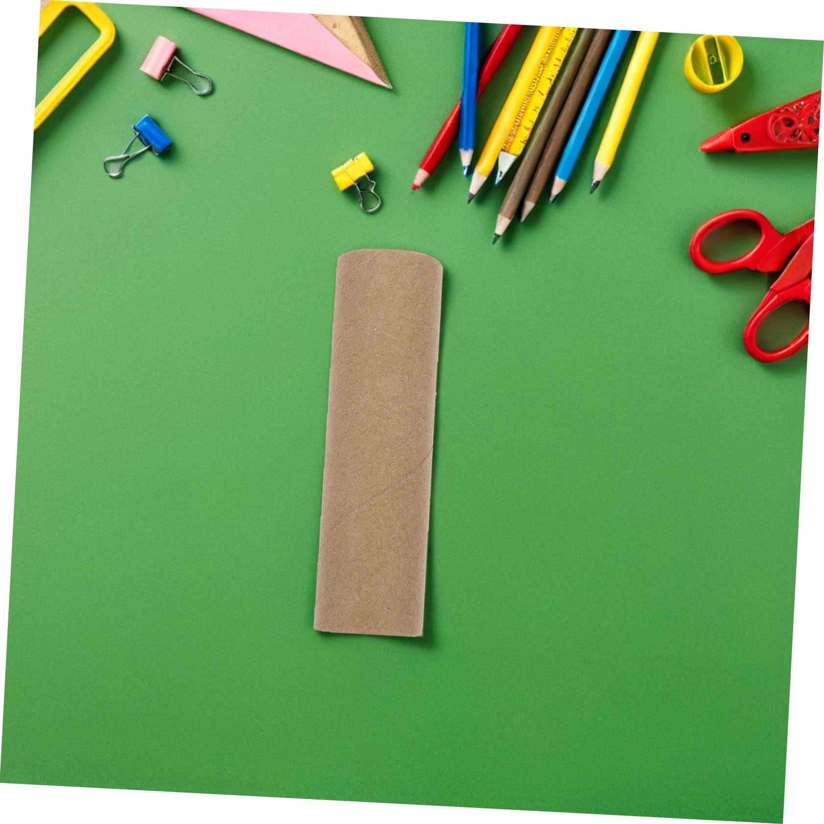 EXAOMBLE 15 Tubos Redondos De Cartón Kraft, Rollos Para Manualidades Infantiles y Bricolaje, Diámetro Interior 2,5 Cm Para Uso En Escuelas y Actividades Creativas