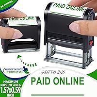 Vista 1 de Sellos de oficina de pago en línea, autoentintados, personalizados para suministros comerciales, sellos de goma personalizados para suministros