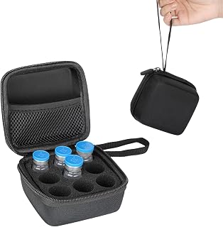ELLDOO Insulin Holder Fridge Storage Carrying Case, Travel Insulin Vial Organizer Bag Fitting 10ml Vial Short Size, 9 Slots Reliable Vial Protector, Removable Design with Slot Foam(Black, Only Case)