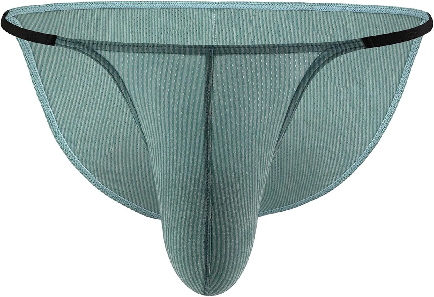 JEsilunmaMY Mens Mesh Stripe G-String Jockstrap Low Waist Bulge Pouch Bikini Thong Breathable Athletic Supporters Jock Strap