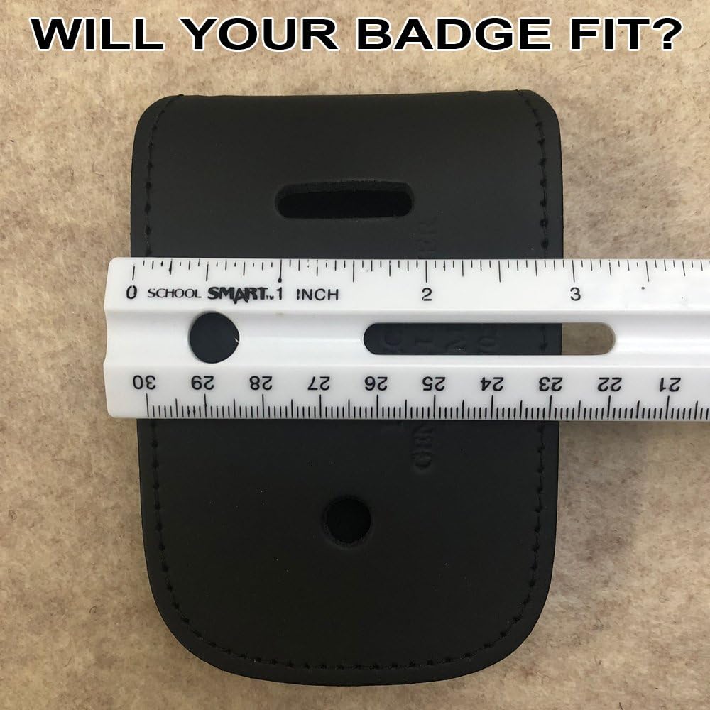 Universal Leather Neck Chain Badge and ID Holder by Perfect Fit USA
