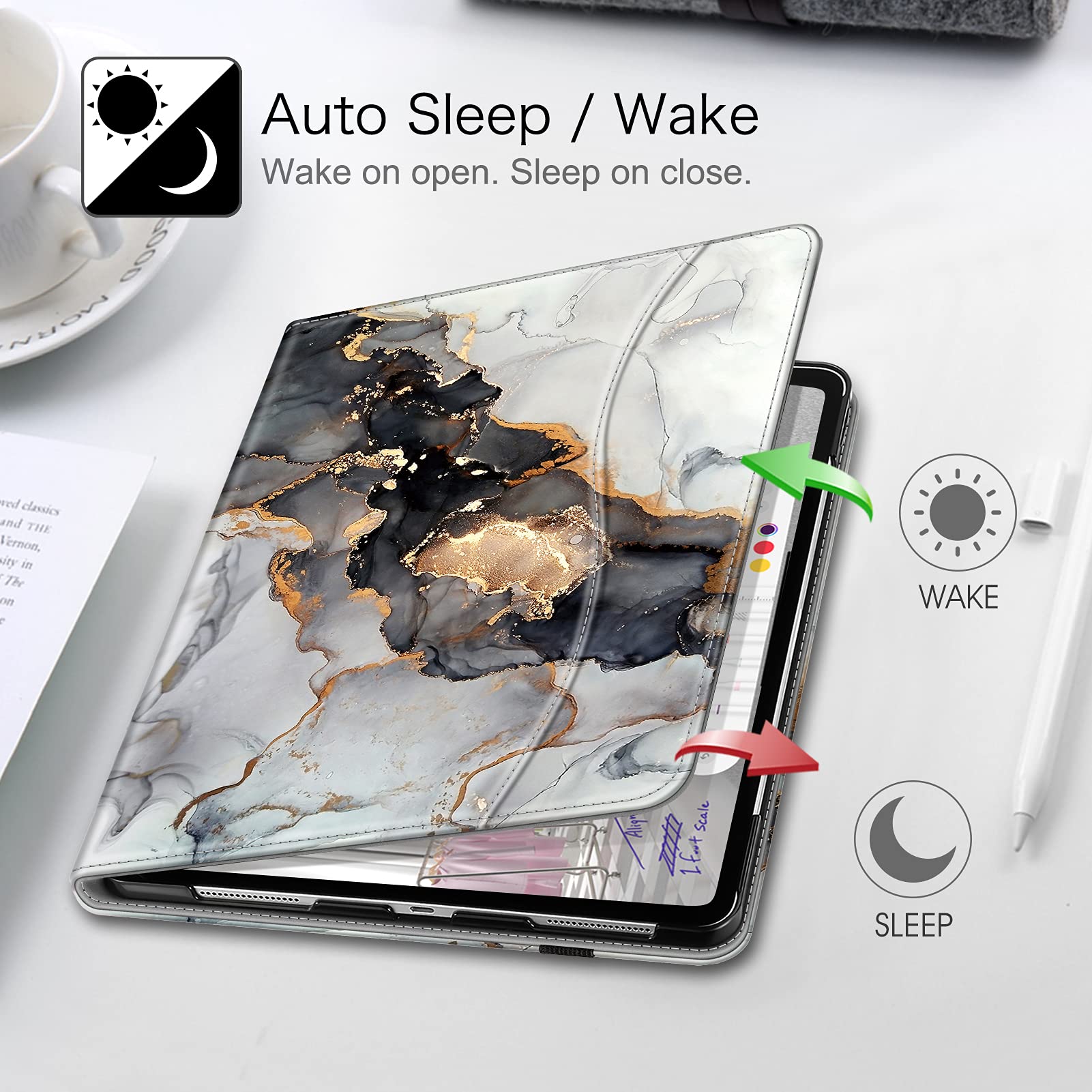 Aazon.co: Fintie Case For IPad Pro 12.9-inch 6th Generation 2022, Ulti-Angle Sart Stand