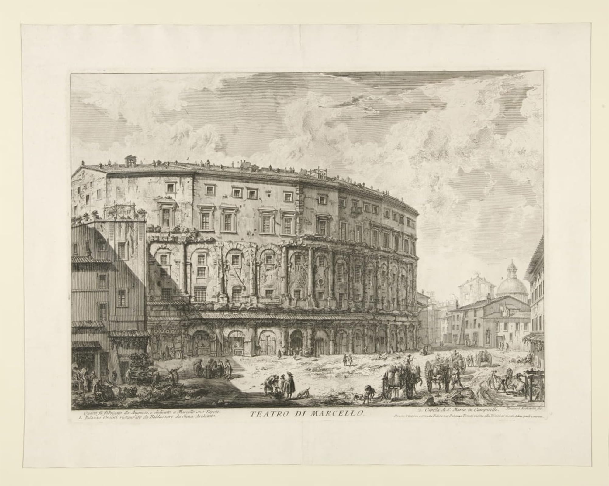 POSTERIIk Famous Modern Artwork Art Mural Teatro Di Marcello by Battista Piranesi Oil Paintings Pictures for Home Decor 60x90cm