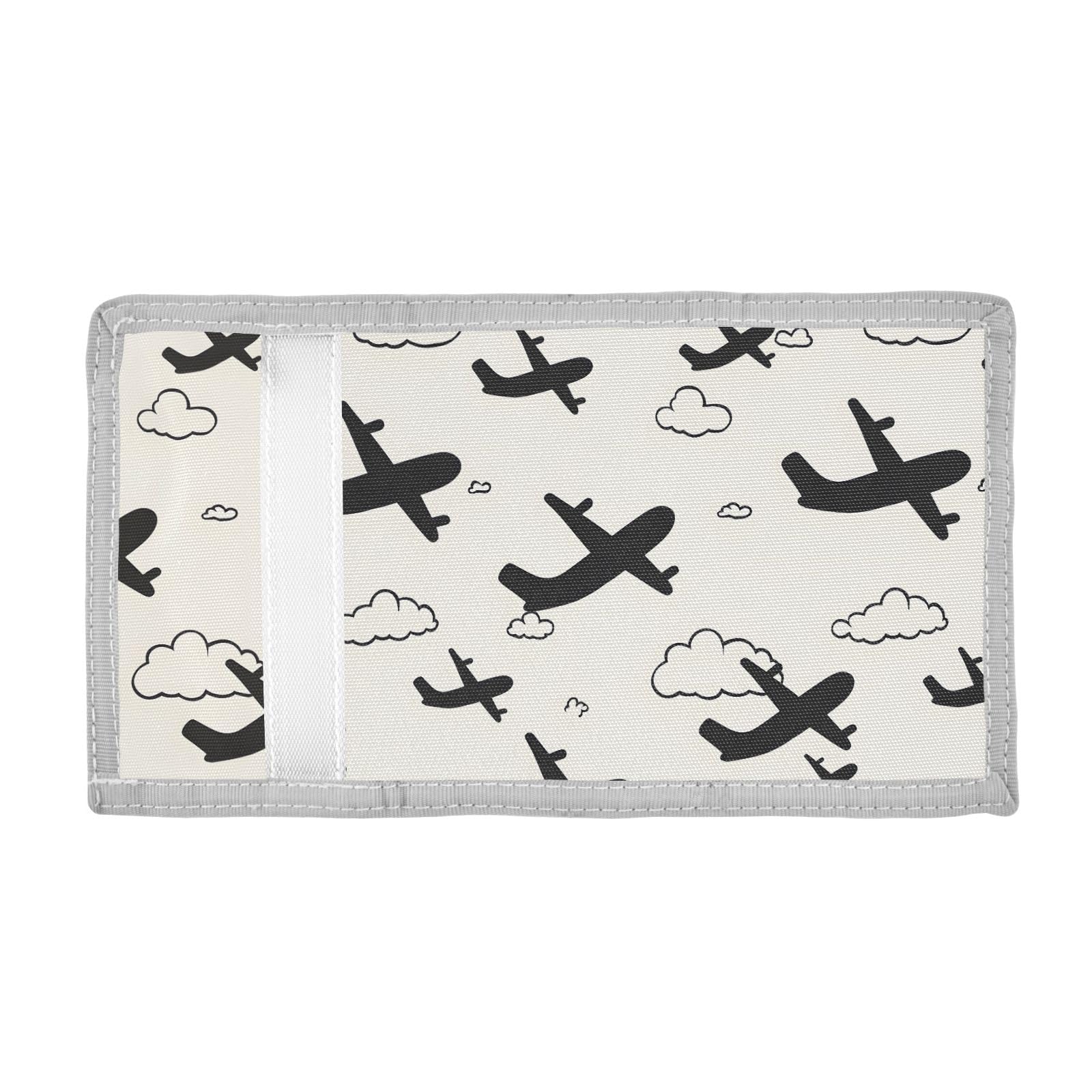 ALAZA Kids Wallets for Boys Girls Toddler Trifold Wallet Children Small Airplane Cloud with Zipper Coin Pocket