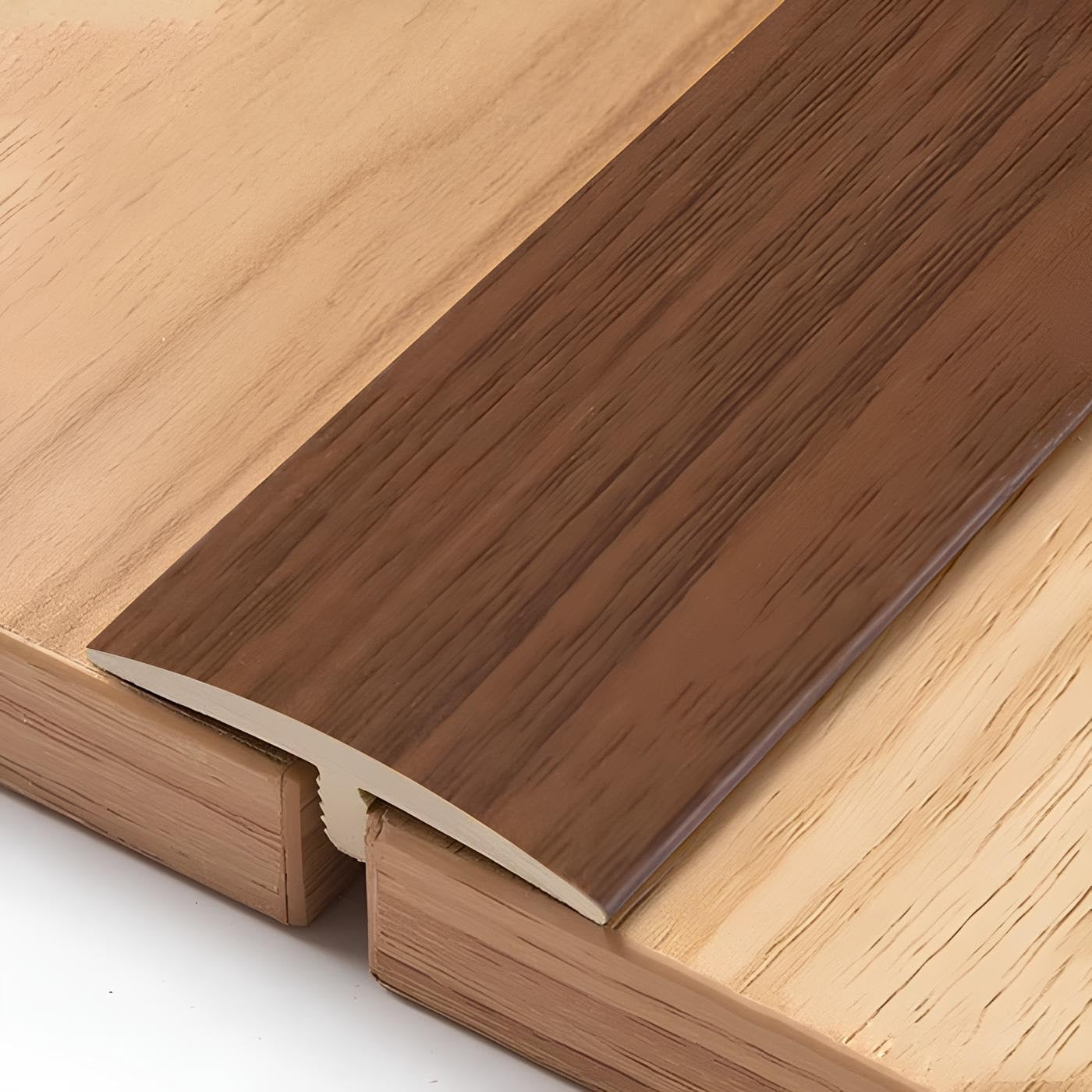 Striscia Di Autoadesivo Soglia In PVC Profilo Di Transizione Pavimento | Strisce Di Copertura Per Pavimenti Per Coprire Fughe Tra Pavimenti In Legno E Piastrelle(Walnut,105cm)