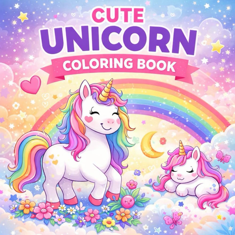 The Ultimate Unicorn Adventure: 87 Magical Coloring Pages.: A Whimsical Journey for Kids Ages 4-8+, Featuring Cute Baby Unicorns, Enchanted Castles, ... Print Designs for Hours of Creative Fun.