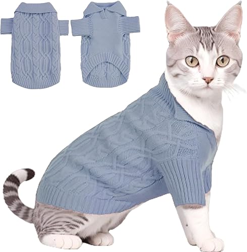 Poifzew Suéter de forro polar plegable para perro, ropa clásica para mascotas, bonitos suéteres de punto para perros pequeños, niñas y niños,