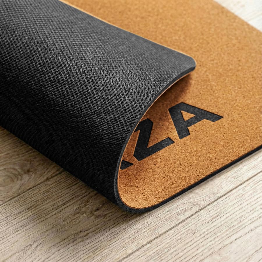 FORZA Yoga Eco Bundle - Yogamatte aus Naturkork - Set mit Rollen & Blöcken - Nachhaltiges rutschfestes Yoga, Pilates & Mobilitätszubehör