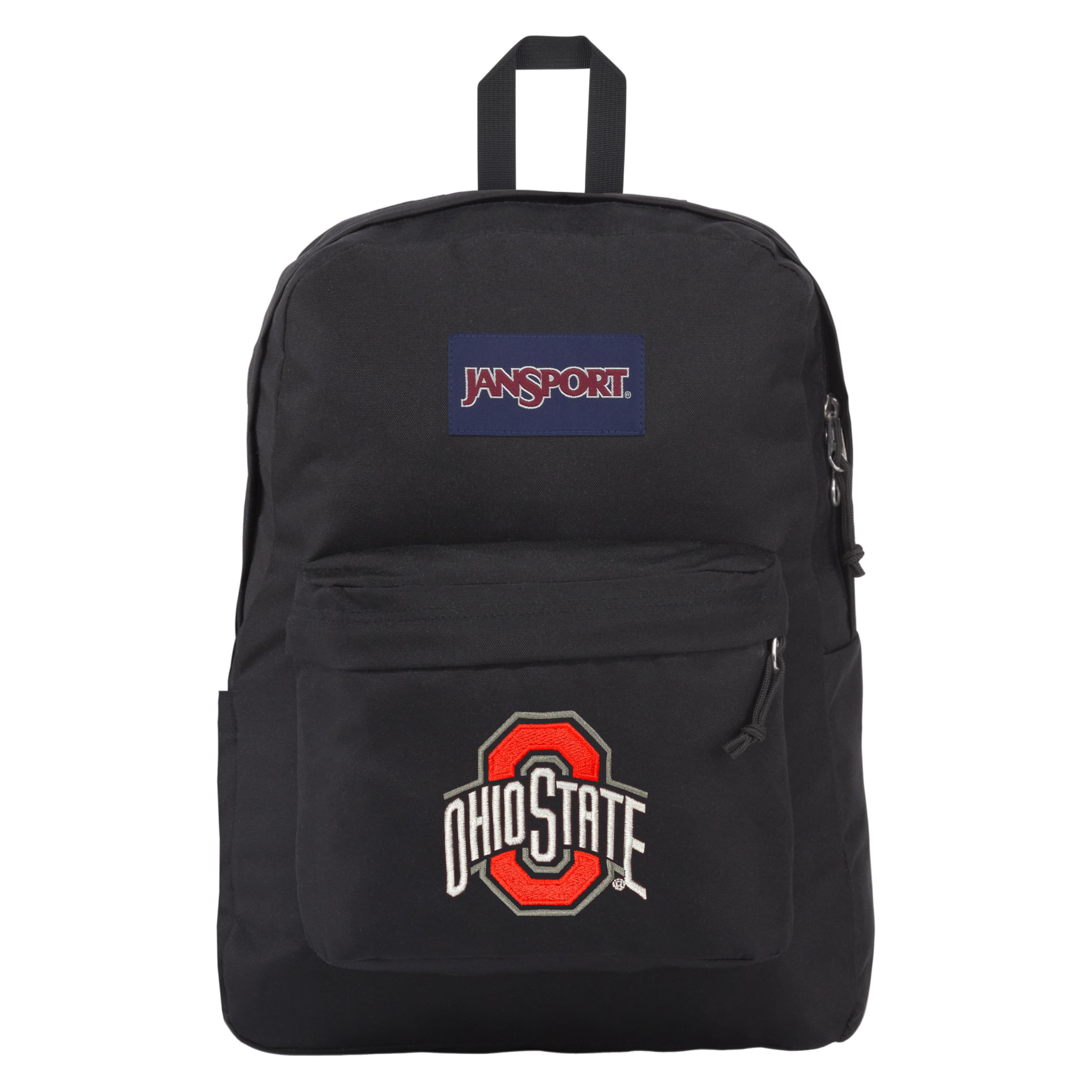 JanSport NCAA Officially Licensed Backpack, Ohio State Buckeyes, Superbreak Plus with Padded 15'' Laptop Sleeve, Spacious Computer Bag for Men & Women