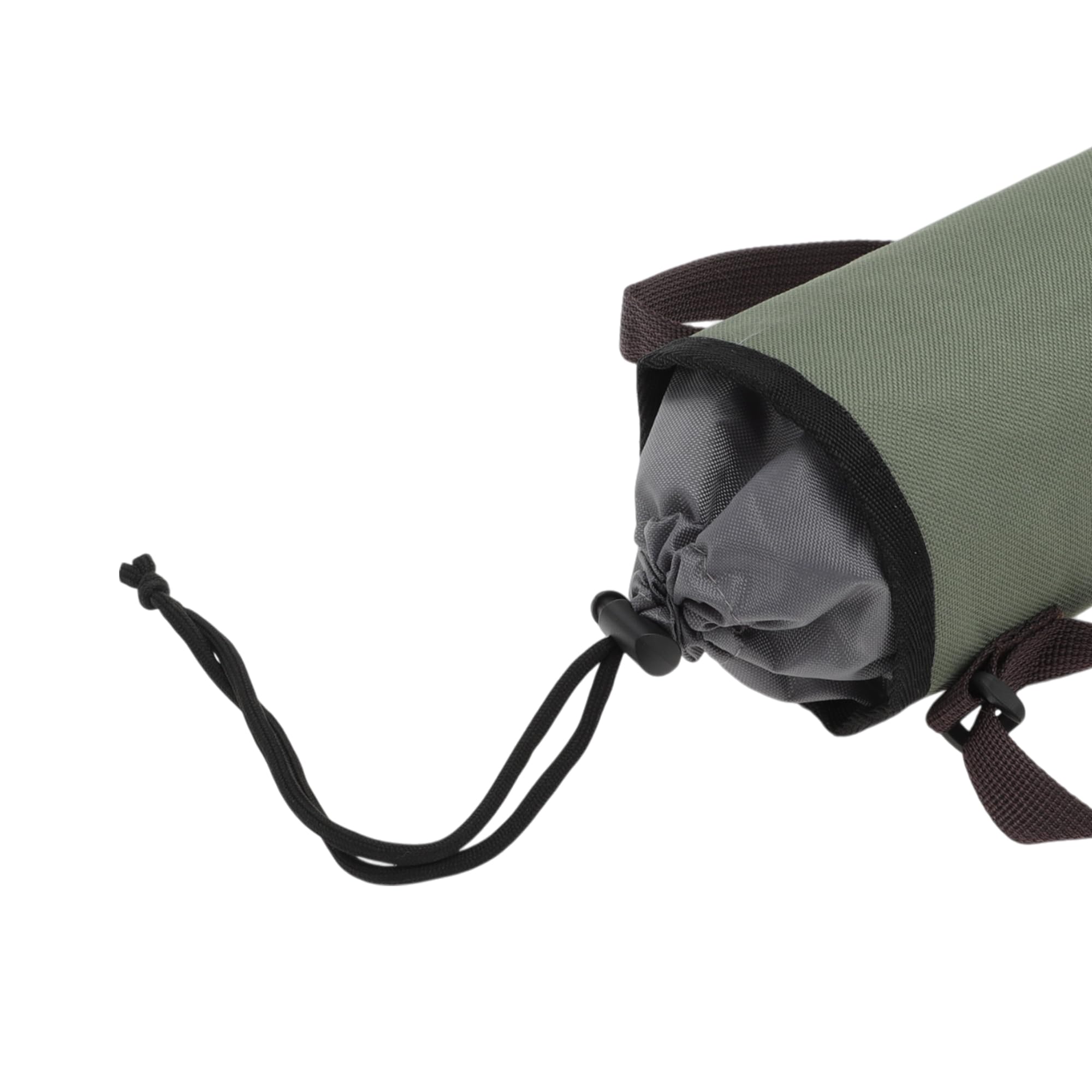 Borsa Isolante per Bottiglia d'Acqua in Tessuto Oxford Cotone Perlato Pellicola in Alluminio Portatile Antiurto con Tracolla Regolabile Sport All'Aperto, 25x9cm, Verde militaresco