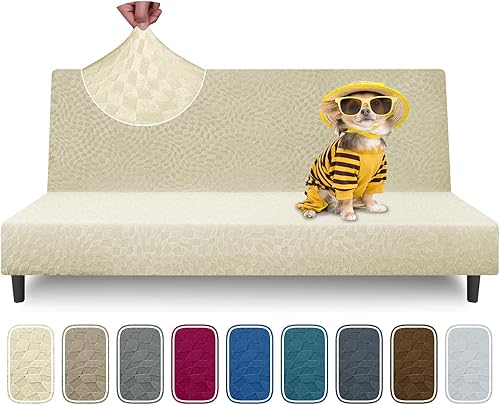 ZNSAYOTX - Fundas elásticas para futón de tamaño completo 2025, fundas para sofá cama sin brazos de moda, funda de futón suave y duradera para cama