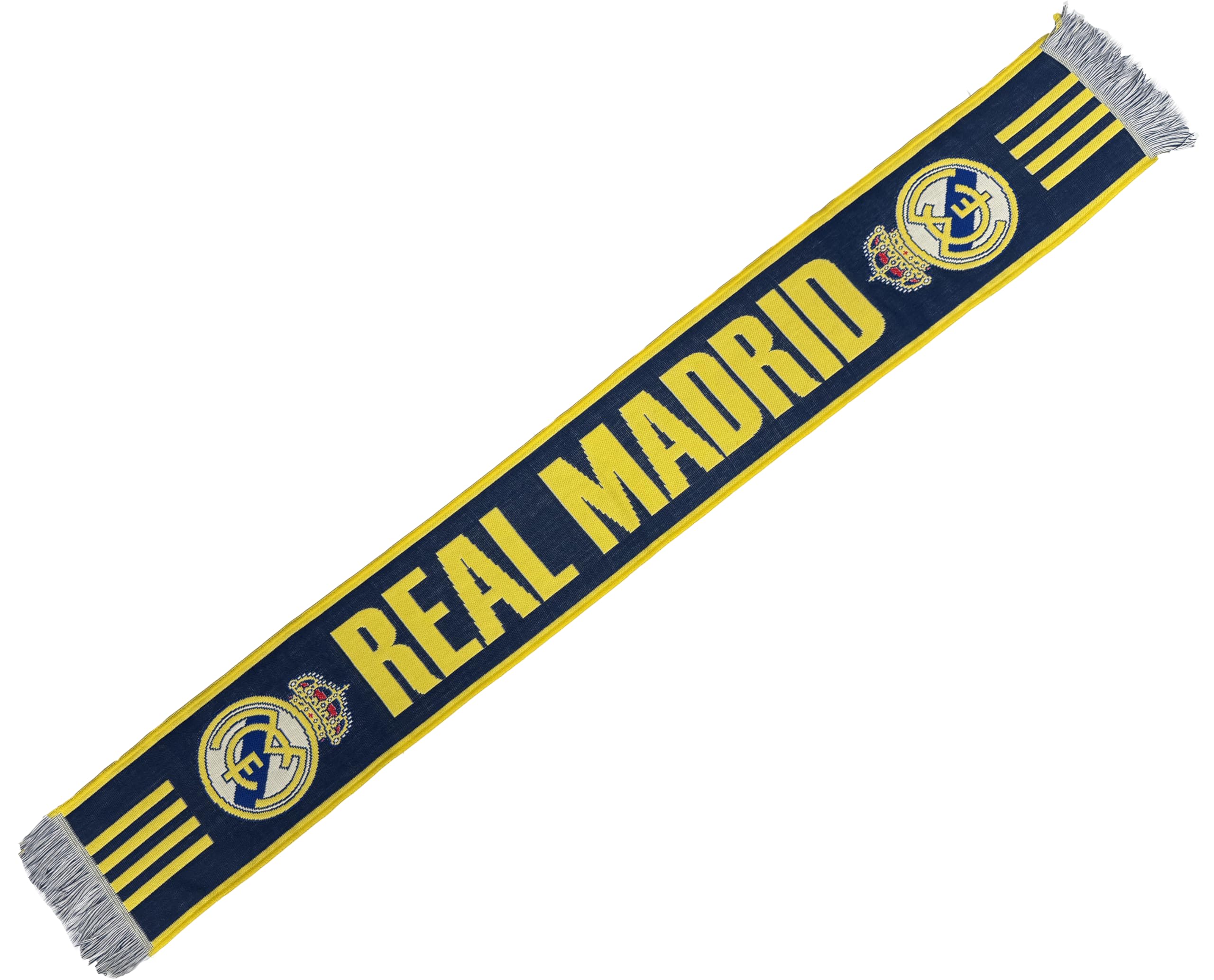 REAL MADRID Prawdziwy szalik - oficjalna kolekcja Liga Football - Rozmiar 140 cm, Niebieski, 140