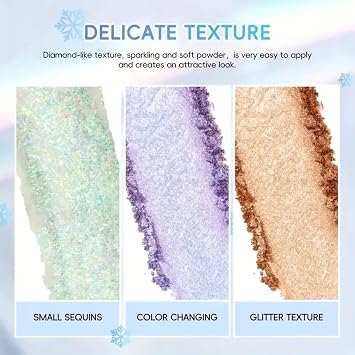 9-Color Glitter Eyeshadow Palette,Shimmer Eyeshadow Palette,Matte Shimmer E-yeshadow P-alette,White & Pink Glitter Shades,S-himmer Eye Shadow Pallets for Women,E-yeshadow P-alette,G-litter Ey-eshadow