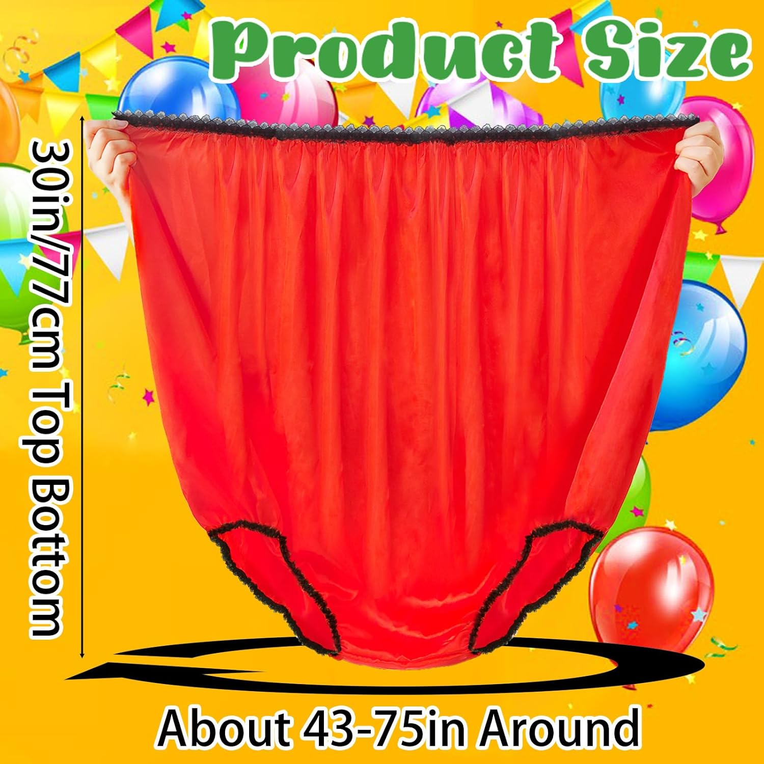Funny Giant Panties,Big Novelty Granny Prank Gag Gifts Oversized Mom Undies for Women,Men,White Elephant Gift Exchange,Wedding Party,Valentine's Gifts