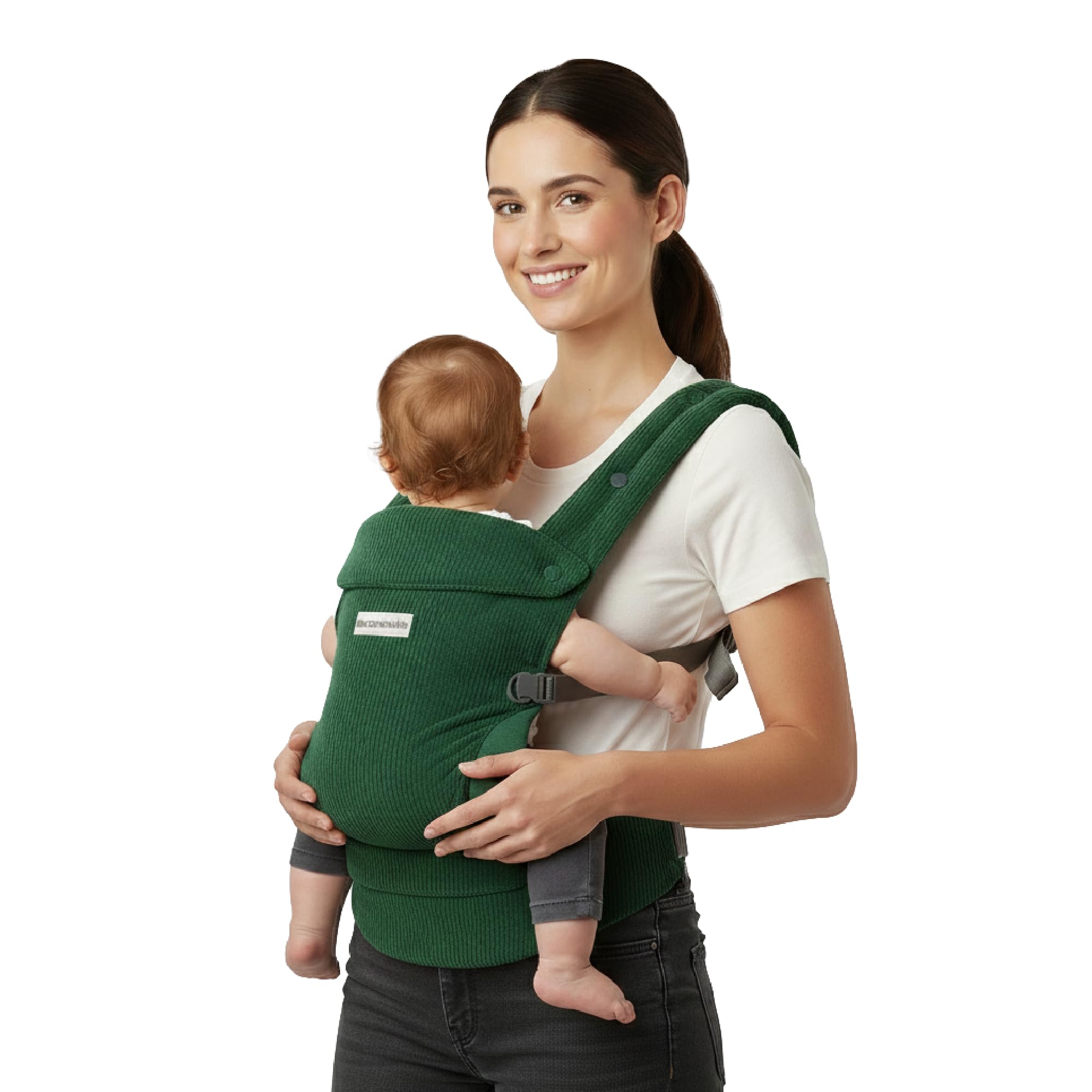 Baby Carrier - Forward & Back Facing Multi Position, 3 Months Plus Babies & Toddlers, Ergonomic & Supportive Waist Design, Adjustable Straps, Supports 7–44 lbs (3.2–20 kg) - Cream Dogtooth — view 8