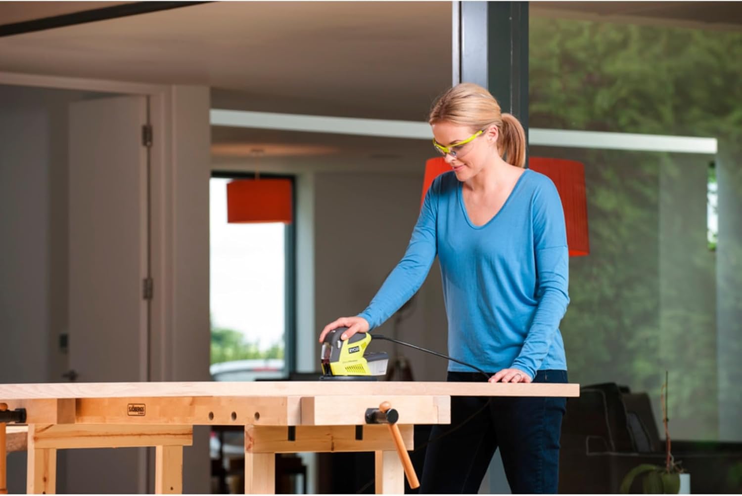 Ryobi RMS180-S Palm Sander 180W Delta 1/3 Sheet Extension 12000 rpm