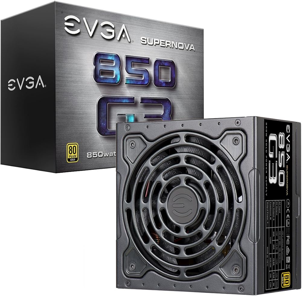 EVGA SuperNOVA 850 G3, 80 Plus Gold 850W Fully Modular Power Supply with Eco Mode and New HDB Fan - View 1