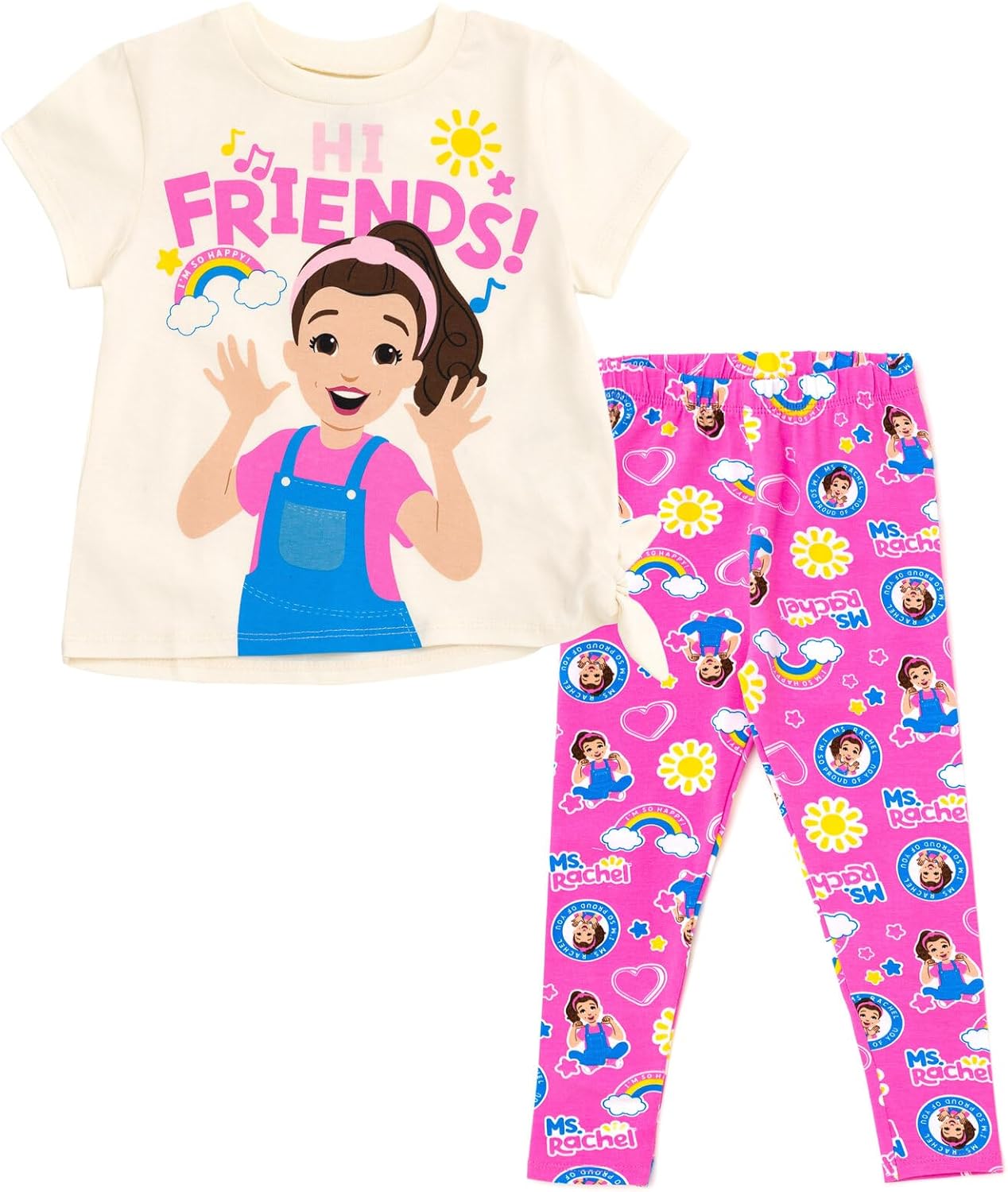 Ms. Rachel T-Shirt and Leggings Outfit Set Infant to Toddler Sizes (12 Months - 5T)