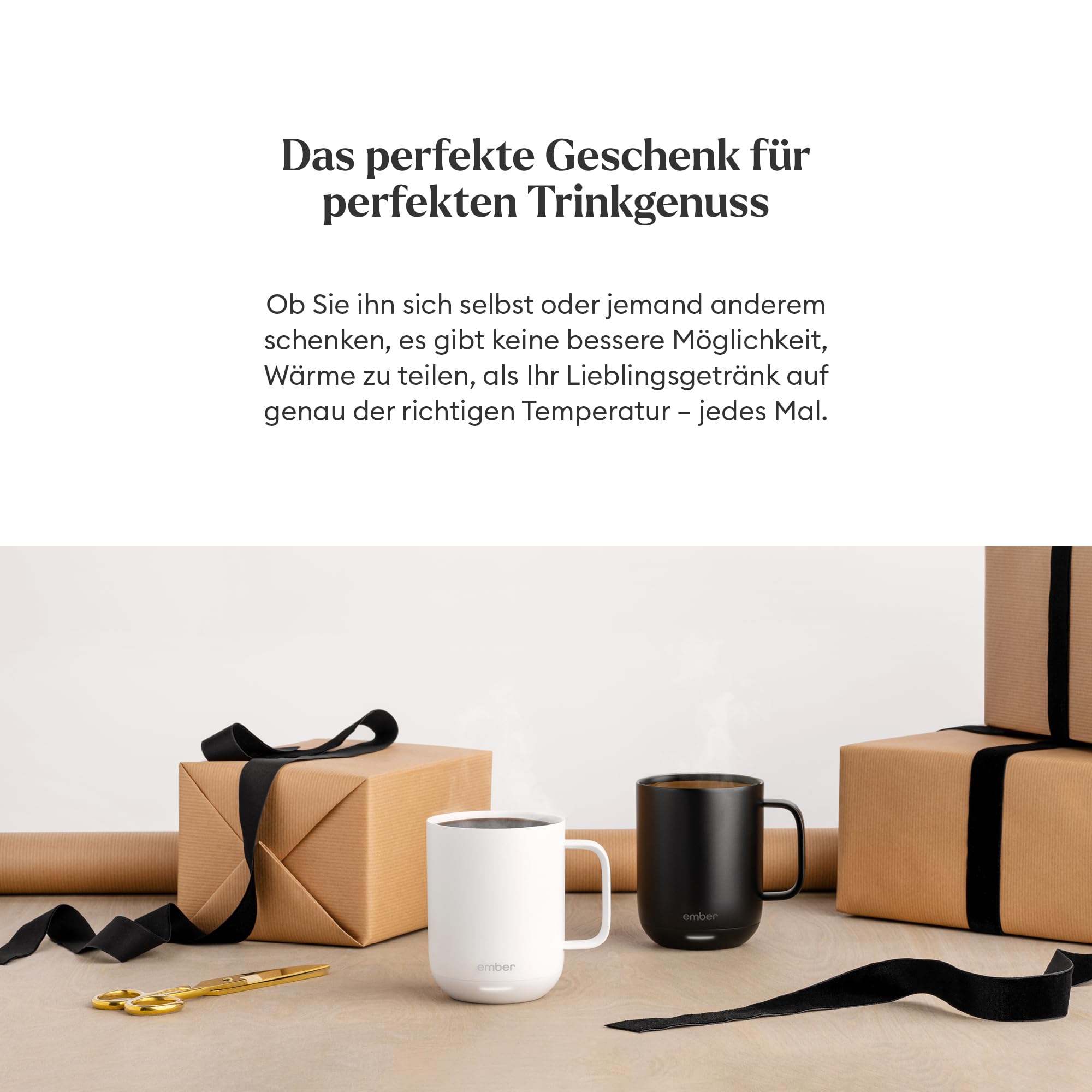 Ember Smart Mug 2 mit Temperatureinstellung – 414 ml, per App steuerbar, wiederaufladbarer, aufheizbarer Kaffeebecher mit Intelligent LED Display, 80-Minuten-Akku und verbessertes Design, Schwarz | App-gesteuerte beheizte Kaffeetasse mit 80 Min