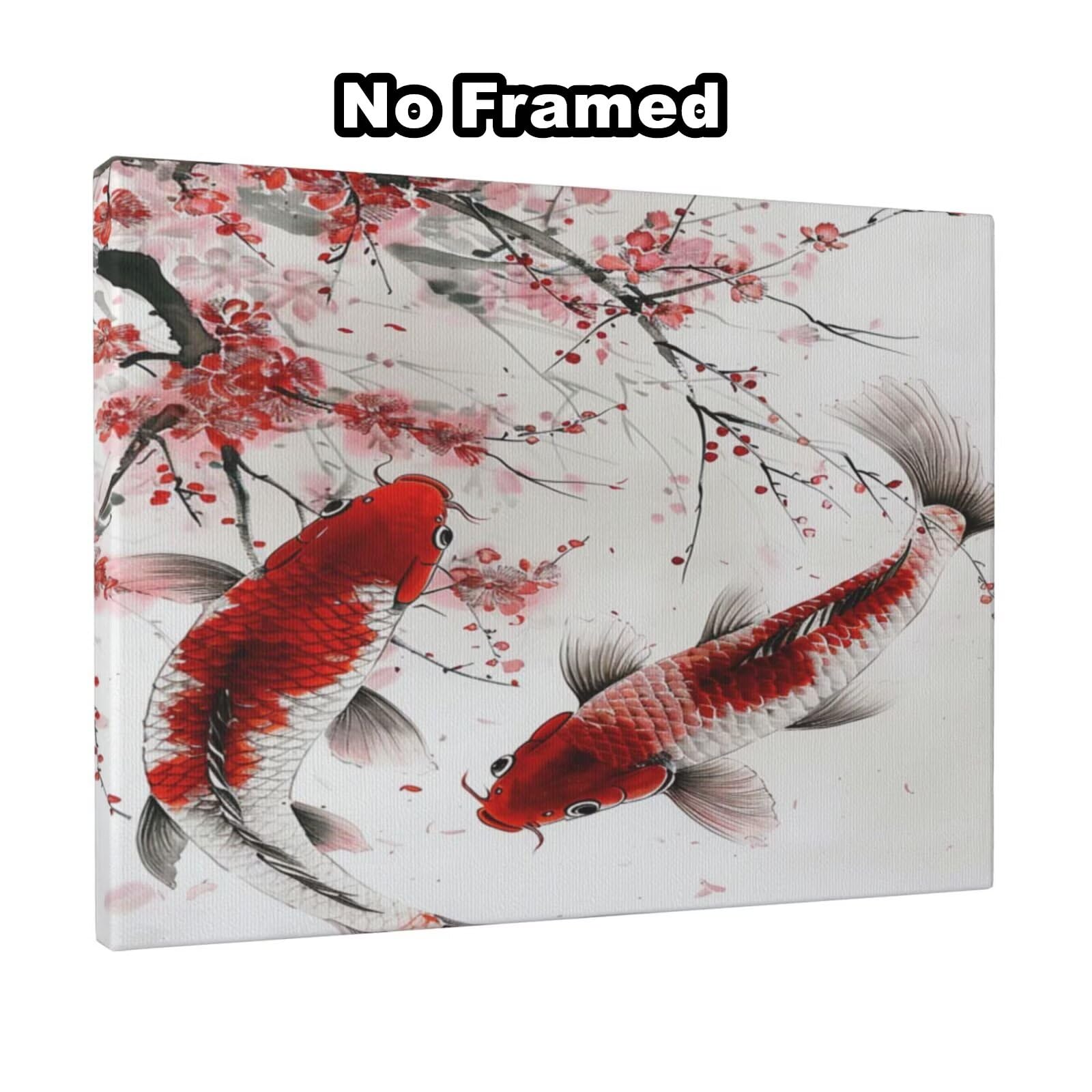 Kit per pittura con numeri per adulti Koi per principianti, pittura acrilica con 6 pennelli, kit di pittura a olio per decorazione da parete, 90 x 65 cm, senza