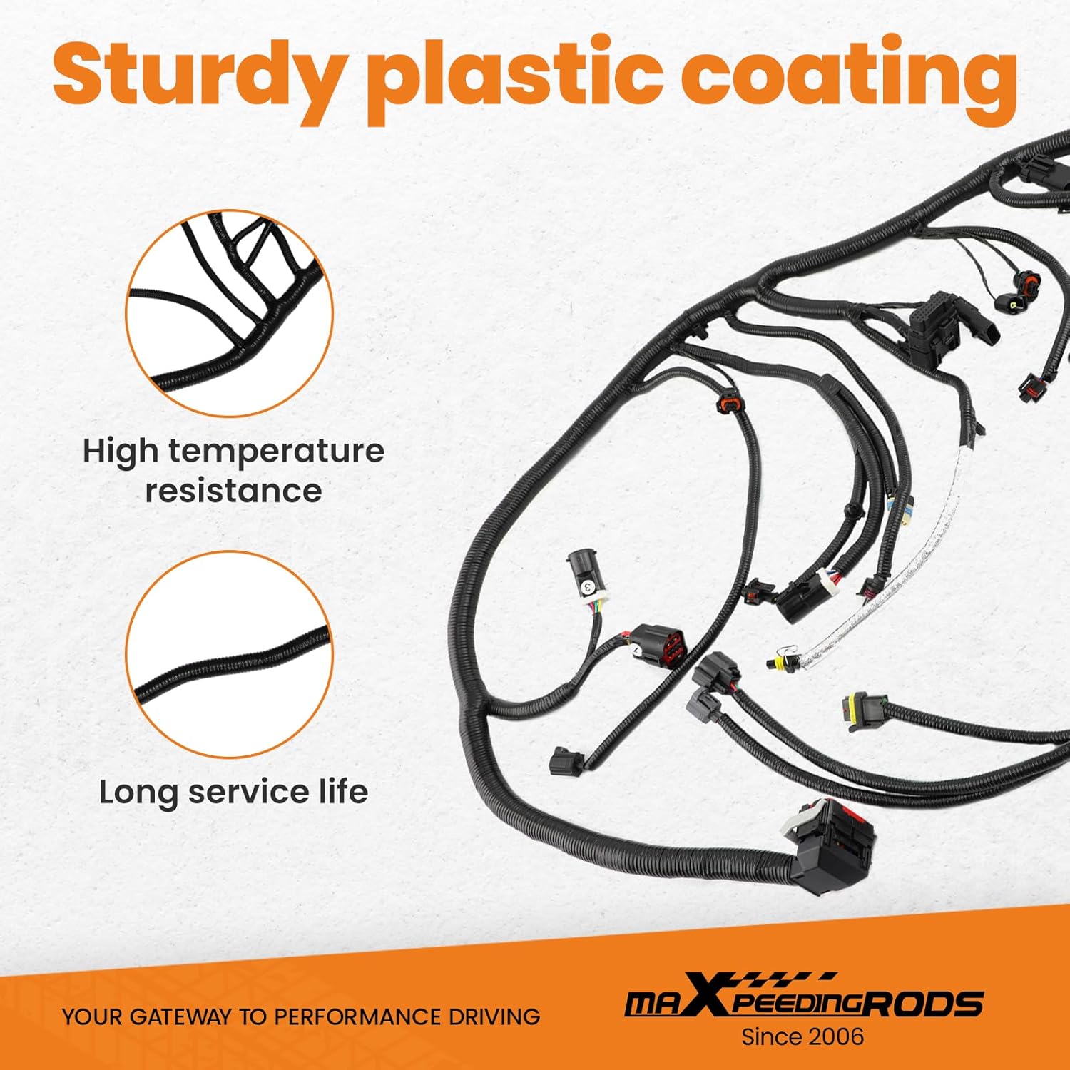 maXpeedingrods Engine Wiring Harness 5C3Z-12B637-BA for Ford F250 F350 F450 F550 Super Duty 6.0L Diesel Engine 2005, 2006, 2007, Engine Wire Harness 5C3Z12B637BA