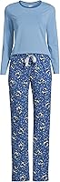 Vista 5 de Lands' End Women's Knit Pajama Set Long Sleeve T-Shirt and Pants