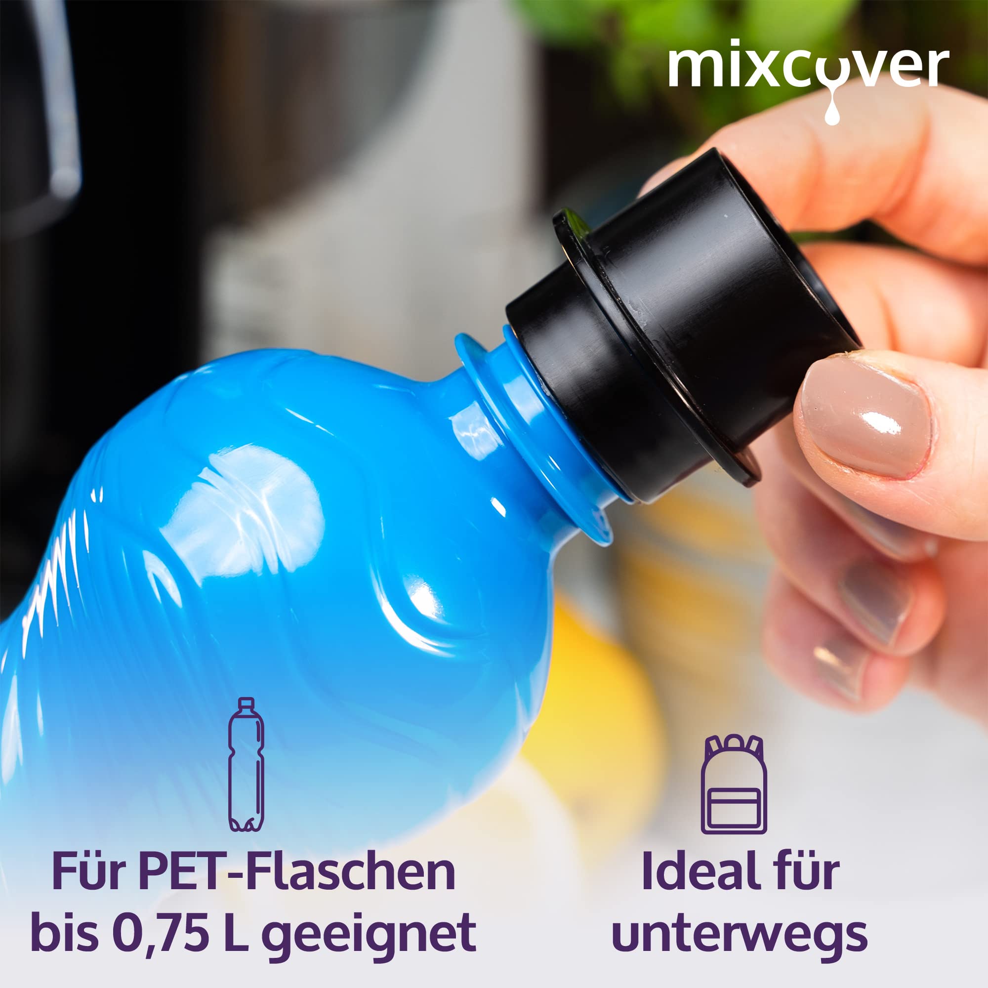 mixcover adapter PET kompatybilny z saturatorami do wody, do saturacji wody w małych butelkach PET