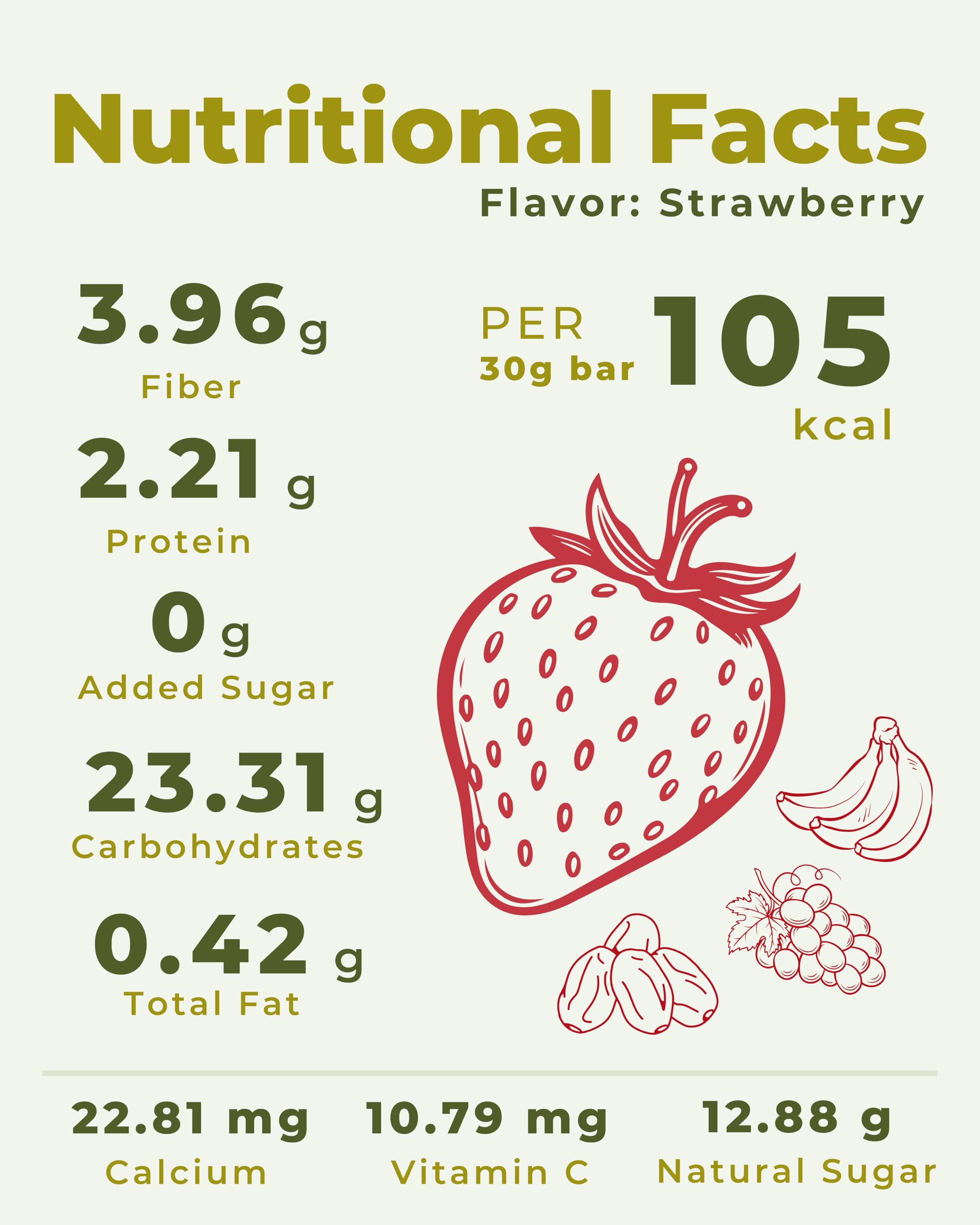 Hullo The Only Fruit Bar - Strawberry (Pack of 6 x 30g) | Healthy Energy Snack Bar for Kids & Adults with No Added Sugar & No Preservatives | Made with Only Strawberry, Banana, Black Grapes & Date — Amazon image 9