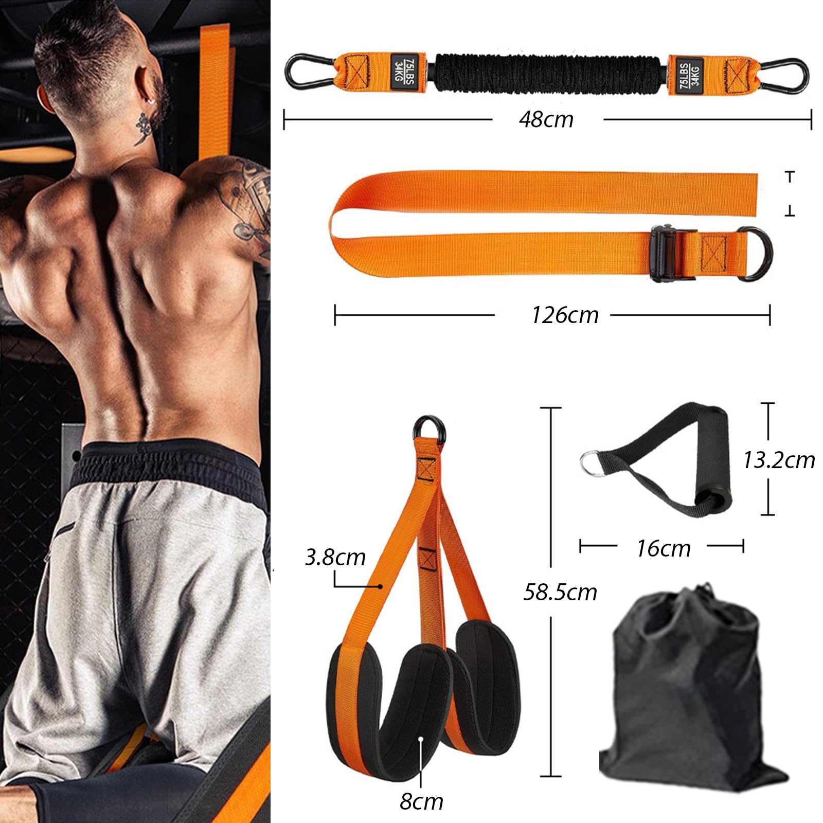 Supporto per trazioni, fasce di resistenza regolabili, per trazioni, fitness, perfette per la costruzione di muscoli e trazioni, per trazioni, per allenamento di forza, per donne e uomini