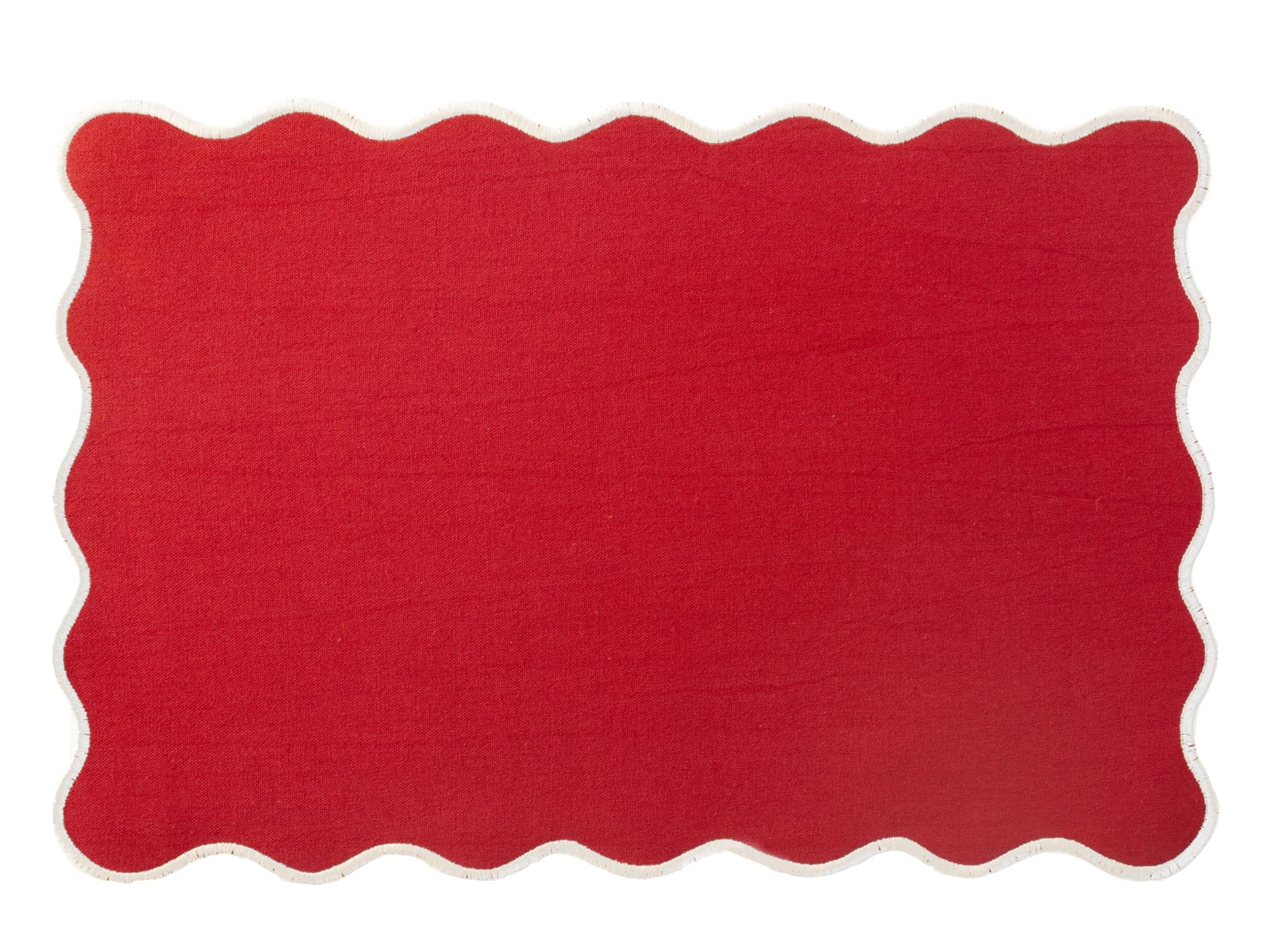 H&H 4 Shaped Cotton And Linen Placemats 45X30 Hand Wash