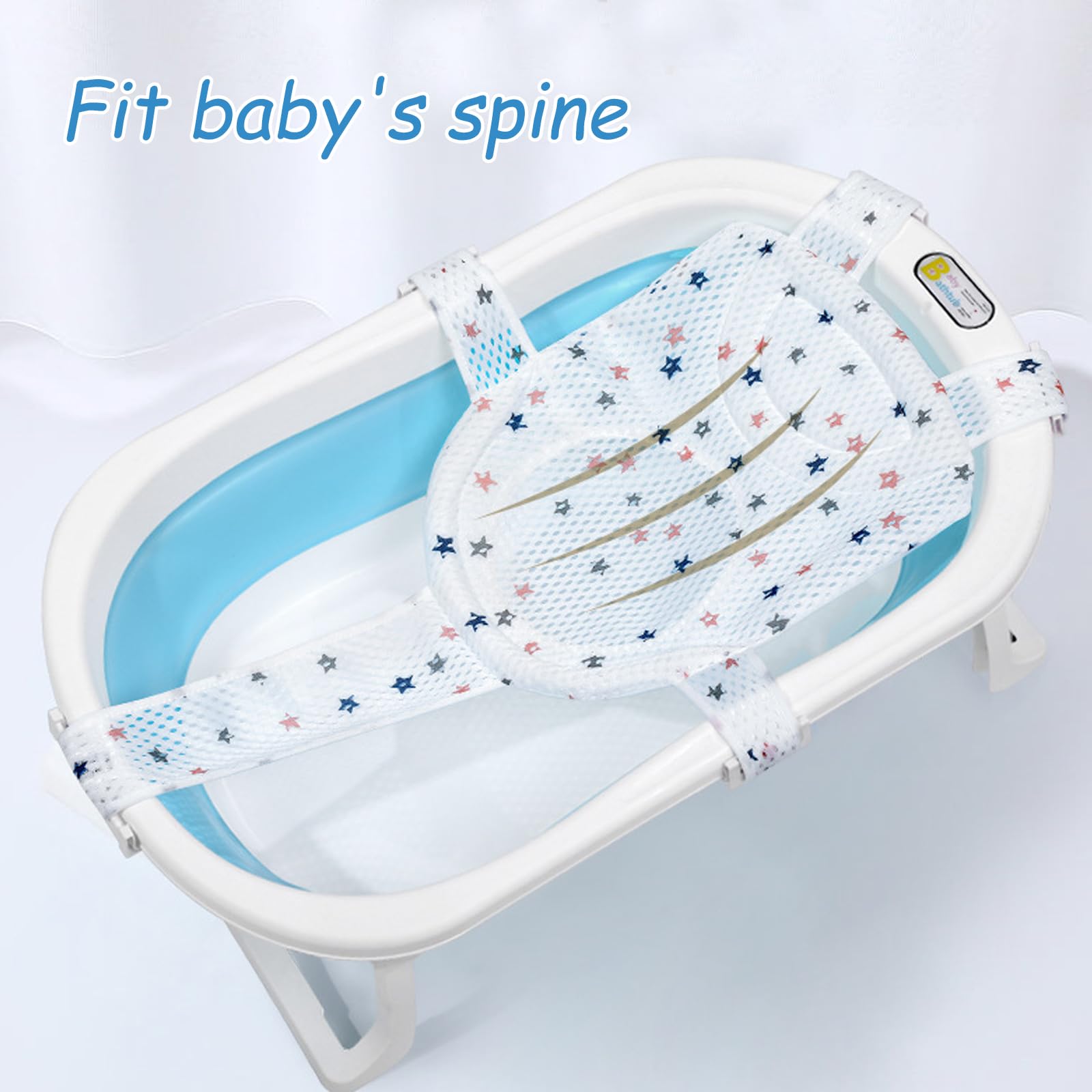 Hamac Antidérapant pour Bain et Bébé Transat Pliable en Maille pour Bébé de 0 à 36 Mois