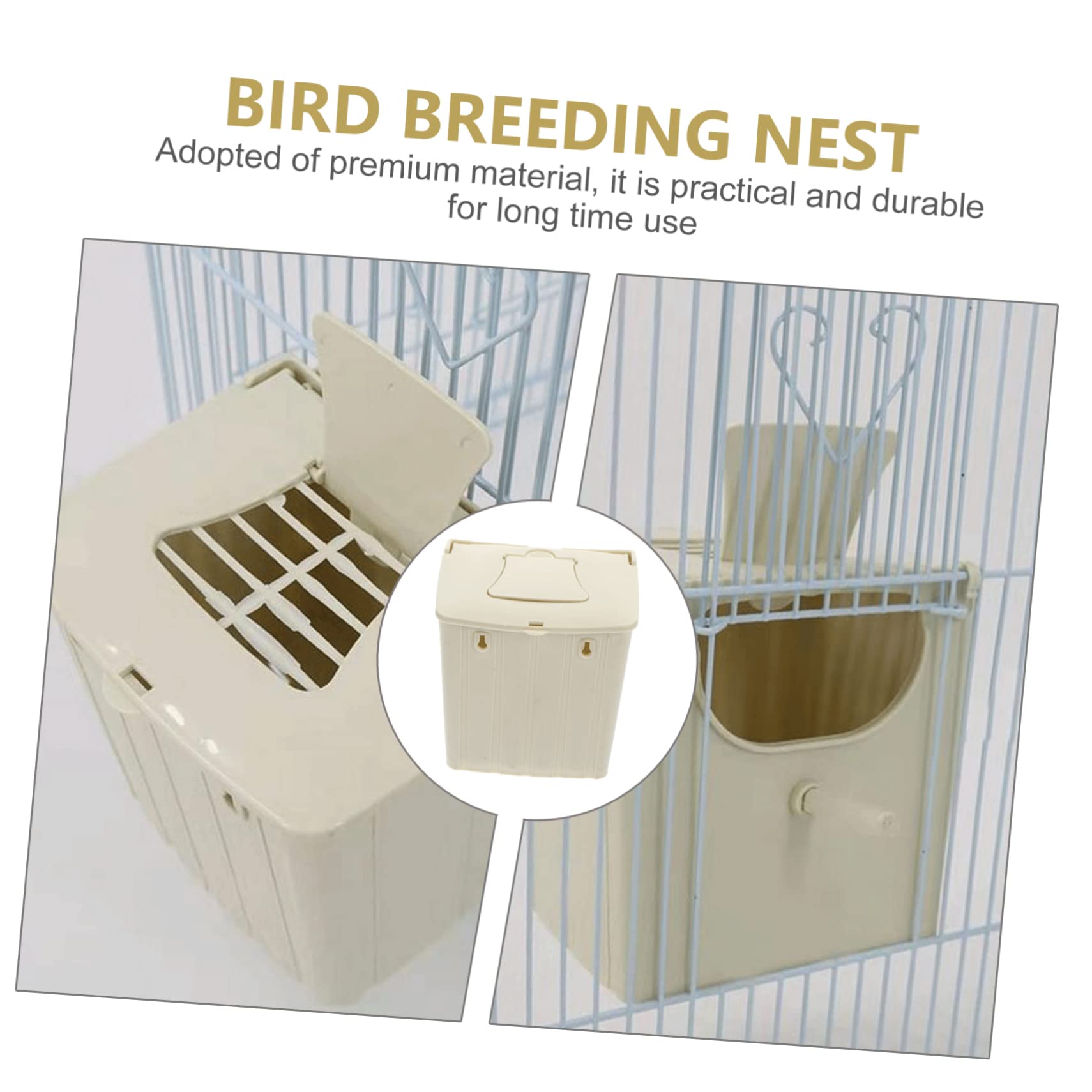 Abaodam 2Pcs Bird Nesting Box Hanging Roosting House for Pet Birds Durable Plastic Incubation Box for Garden Porch and Outdoor Decoration