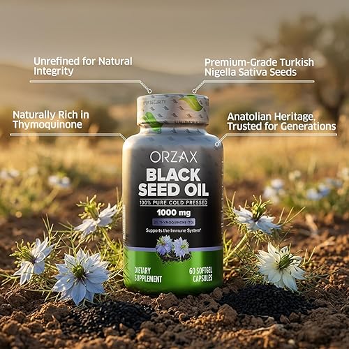 Miniatura 3 de ORZAX Aceite de semilla negra líquida (8 onzas líquidas), prensado en frío, 100% puro, vegano, sin gluten, sin OMG, 5000 mg de aceite de comino