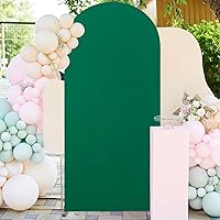 Vista 3 de FUHSY Cubierta de arco de elastano de 6 pies, cubierta de arco verde oscuro, cubiertas de arco de fondo elástico, paneles de arcos, telón de fondo