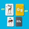 Alphabet Flash Cards for Kids, Early Learning First Word Cards for Preschool Children and Toddlers, Teach ABC Letters, English Words, Uppercase and Lowercase